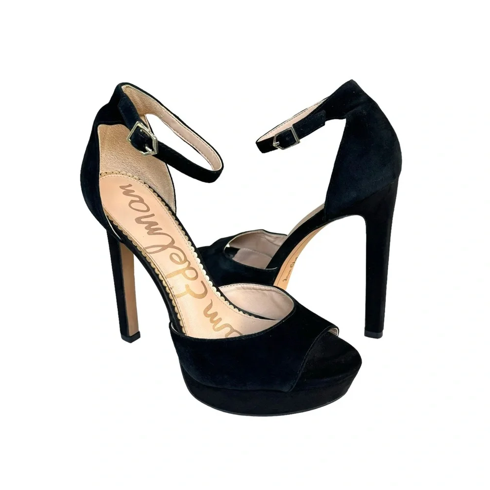 Sam Edelman Wallace Pumps Black Suede Sandals